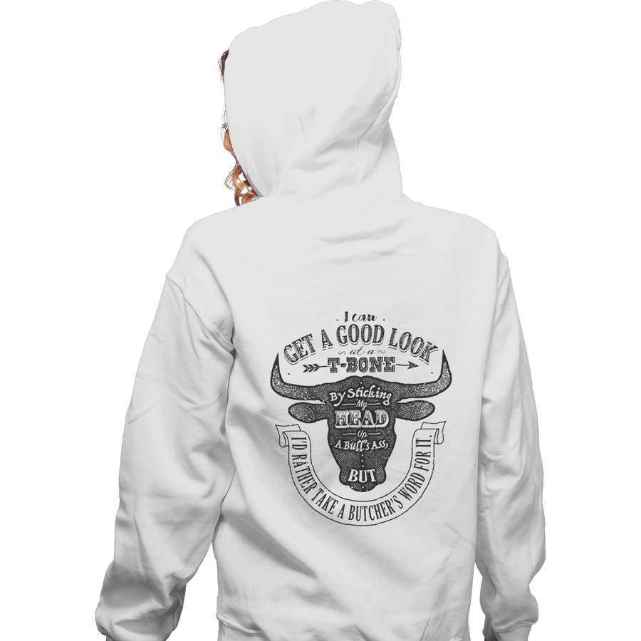 Shirts Zippered Hoodies, Unisex / Small / White T-Bone
