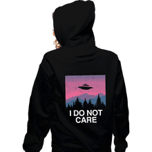 Load image into Gallery viewer, Secret_Shirts Zippered Hoodies, Unisex / Small / Black I Do Not Care
