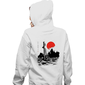 Shirts Zippered Hoodies, Unisex / Small / White Red Sun Hero