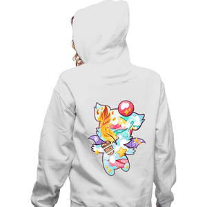 Shirts Zippered Hoodies, Unisex / Small / White Magical Silhouettes - Moogle