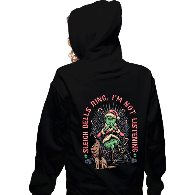 Daily_Deal_Shirts Zippered Hoodies, Unisex / Small / Black Sleigh Bells Ring
