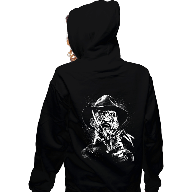 Daily_Deal_Shirts Zippered Hoodies, Unisex / Small / Black Nightmare Splatter