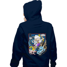 Load image into Gallery viewer, Secret_Shirts Zippered Hoodies, Unisex / Small / Navy Dragon Fight
