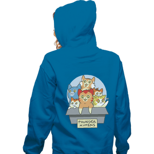 Shirts Zippered Hoodies, Unisex / Small / Royal Blue Thunder Kittens