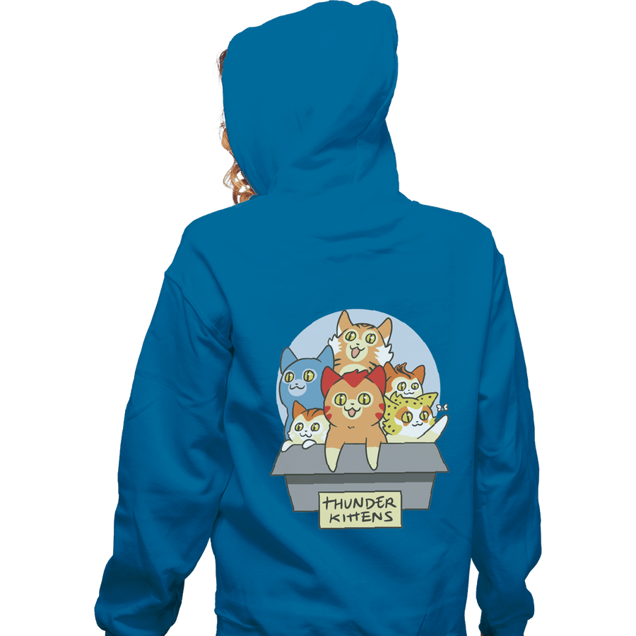 Shirts Zippered Hoodies, Unisex / Small / Royal Blue Thunder Kittens
