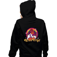 Load image into Gallery viewer, Daily_Deal_Shirts Zippered Hoodies, Unisex / Small / Black It&#39;s A Trip!
