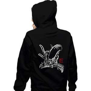 Daily_Deal_Shirts Zippered Hoodies, Unisex / Small / Black The Shadow of the Space Monster
