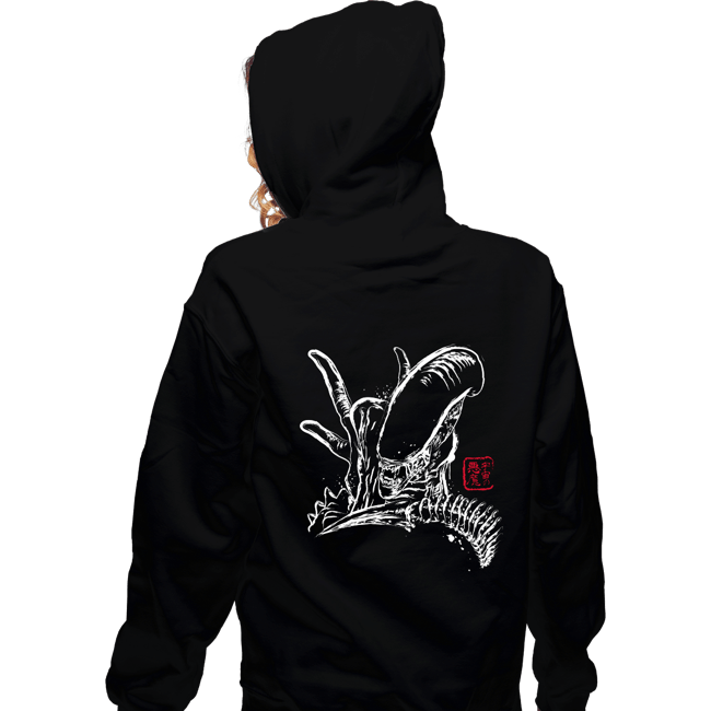 Daily_Deal_Shirts Zippered Hoodies, Unisex / Small / Black The Shadow of the Space Monster