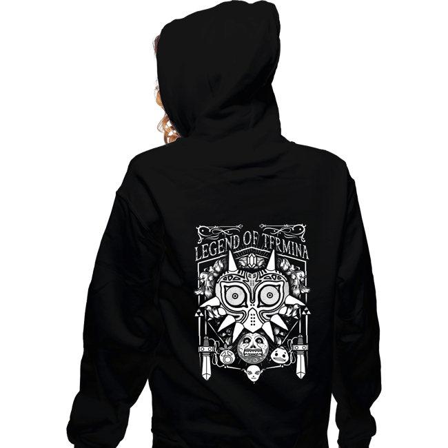 Shirts Zippered Hoodies, Unisex / Small / Black The Legend Of Termina Banner