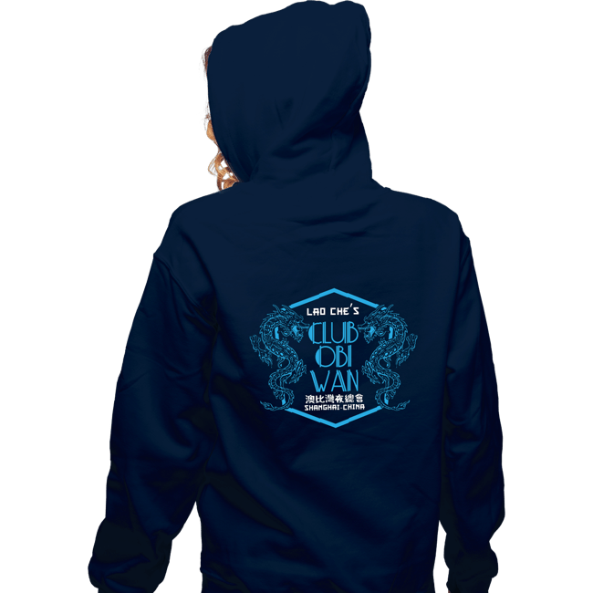 Daily_Deal_Shirts Zippered Hoodies, Unisex / Small / Navy Club Obi Wan
