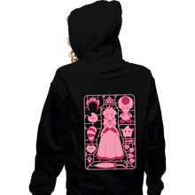Load image into Gallery viewer, Daily_Deal_Shirts Zippered Hoodies, Unisex / Small / Black Princess Peach Model Sprue
