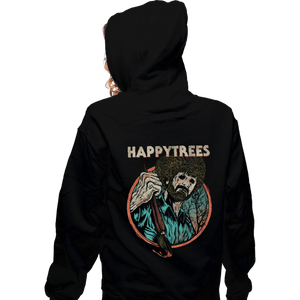 Daily_Deal_Shirts Zippered Hoodies, Unisex / Small / Black Happytrees