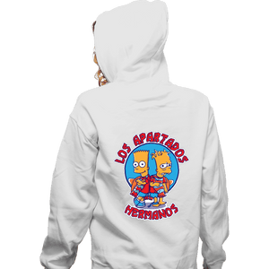 Daily_Deal_Shirts Zippered Hoodies, Unisex / Small / White Los Apartados Hermanos