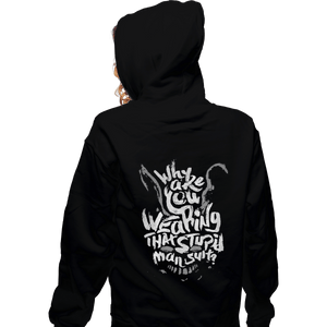 Shirts Zippered Hoodies, Unisex / Small / Black Man Suit