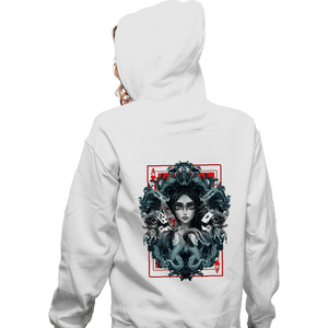 Daily_Deal_Shirts Zippered Hoodies, Unisex / Small / White The Madness