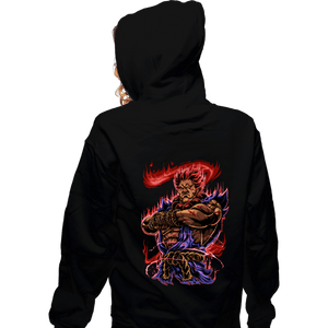 Secret_Shirts Zippered Hoodies, Unisex / Small / Black Akuma Fighter