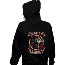 Load image into Gallery viewer, Shirts Zippered Hoodies, Unisex / Small / Black Chaotic Naughy Santa

