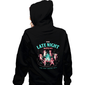 Daily_Deal_Shirts Zippered Hoodies, Unisex / Small / Black The Late Night Ritual
