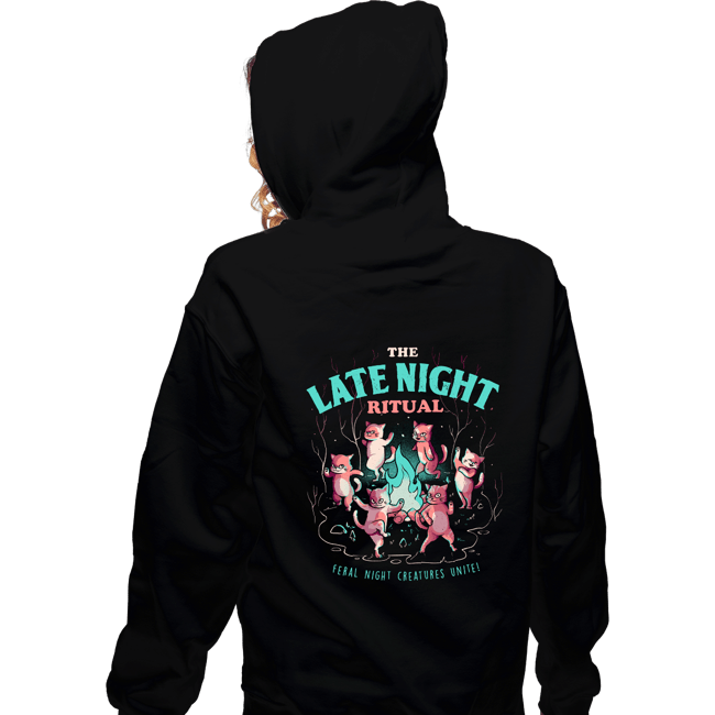 Daily_Deal_Shirts Zippered Hoodies, Unisex / Small / Black The Late Night Ritual