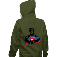 Load image into Gallery viewer, Shirts Zippered Hoodies, Unisex / Small / Military Green Return Of Kryptonian
