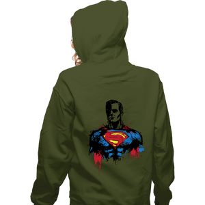 Shirts Zippered Hoodies, Unisex / Small / Military Green Return Of Kryptonian