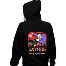 Load image into Gallery viewer, Daily_Deal_Shirts Zippered Hoodies, Unisex / Small / Black Greetings From The Asylum
