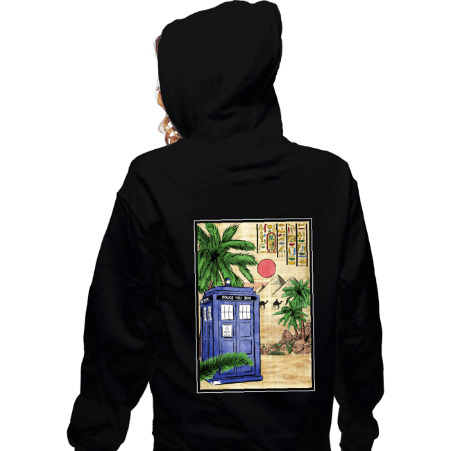 Daily_Deal_Shirts Zippered Hoodies, Unisex / Small / Black TARDIS In Egypt