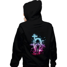 Load image into Gallery viewer, Shirts Zippered Hoodies, Unisex / Small / Black Saturn Storm
