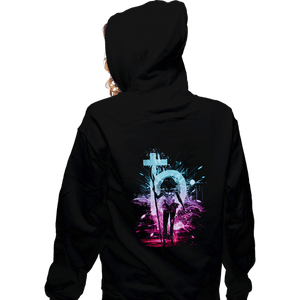 Shirts Zippered Hoodies, Unisex / Small / Black Saturn Storm