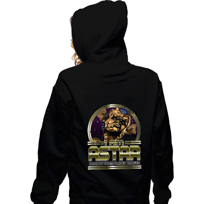 Daily_Deal_Shirts Zippered Hoodies, Unisex / Small / Black Astar From Planet Danger