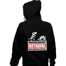 Load image into Gallery viewer, Daily_Deal_Shirts Zippered Hoodies, Unisex / Small / Black Betrayal Warning
