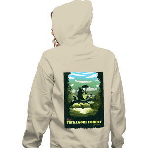 Daily_Deal_Shirts Zippered Hoodies, Unisex / Small / White Visit Tsukamori Forest