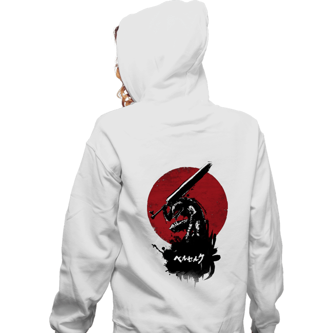 Shirts Zippered Hoodies, Unisex / Small / White Red Sun Swordsman
