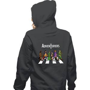 Daily_Deal_Shirts Zippered Hoodies, Unisex / Small / Dark Heather The Adventurers