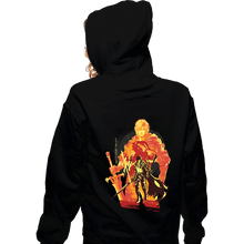 Load image into Gallery viewer, Daily_Deal_Shirts Zippered Hoodies, Unisex / Small / Black Flames Of Fates
