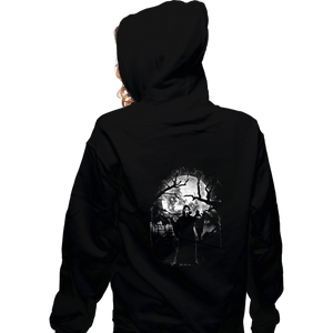 Shirts Zippered Hoodies, Unisex / Small / Black Moonlight Ghost