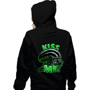 Daily_Deal_Shirts Zippered Hoodies, Unisex / Small / Black Kiss Me