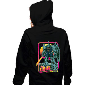 Daily_Deal_Shirts Zippered Hoodies, Unisex / Small / Black MS-07B Gouf