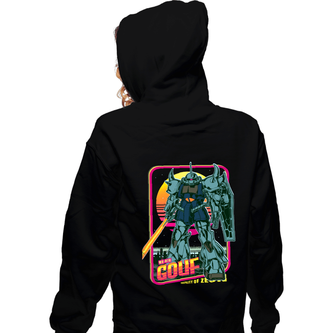 Daily_Deal_Shirts Zippered Hoodies, Unisex / Small / Black MS-07B Gouf