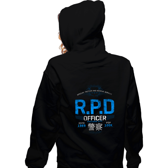 Shirts Zippered Hoodies, Unisex / Small / Black Raccoon Officer