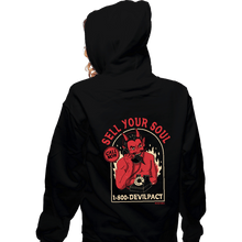 Load image into Gallery viewer, Daily_Deal_Shirts Zippered Hoodies, Unisex / Small / Black Sell Your Soul
