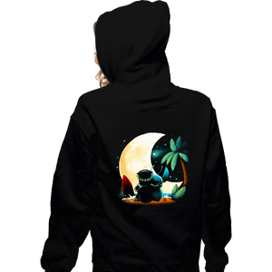 Daily_Deal_Shirts Zippered Hoodies, Unisex / Small / Black Experimental Night