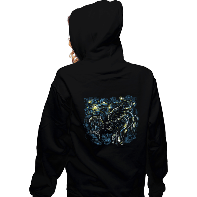 Secret_Shirts Zippered Hoodies, Unisex / Small / Black Starry Predator