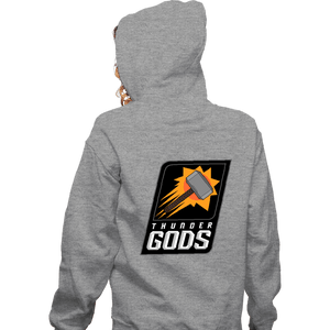 Shirts Zippered Hoodies, Unisex / Small / Sports Grey Thunder Gods