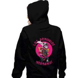 Daily_Deal_Shirts Zippered Hoodies, Unisex / Small / Black Los Demonios Hermanos