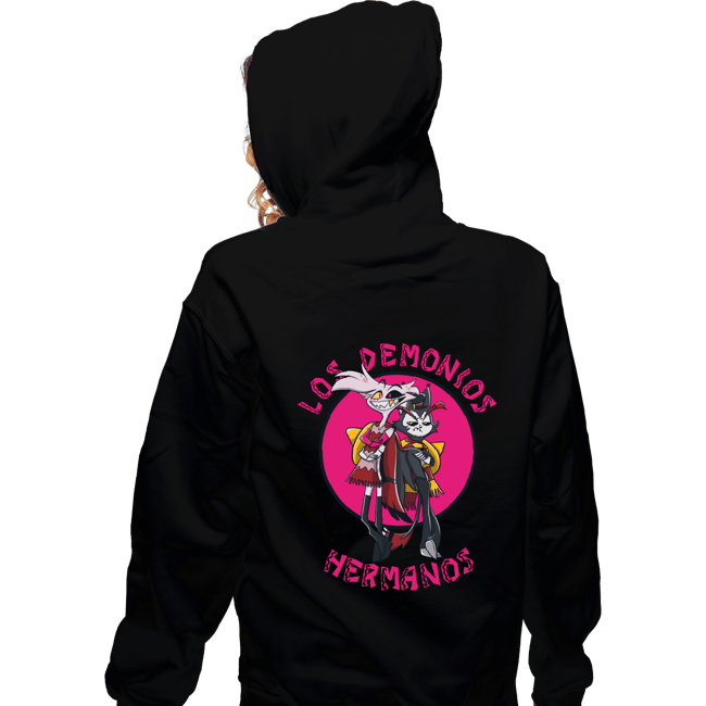 Daily_Deal_Shirts Zippered Hoodies, Unisex / Small / Black Los Demonios Hermanos