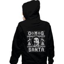 Load image into Gallery viewer, Shirts Zippered Hoodies, Unisex / Small / Black OMG Santa
