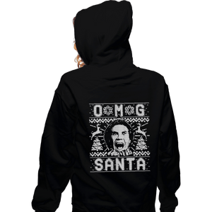 Shirts Zippered Hoodies, Unisex / Small / Black OMG Santa