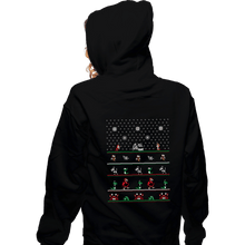 Load image into Gallery viewer, Shirts Zippered Hoodies, Unisex / Small / Black Chip n Dale Christmas Rangers
