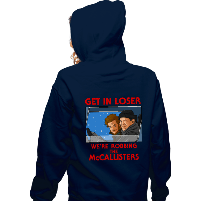 Secret_Shirts Zippered Hoodies, Unisex / Small / Navy Robbing The McCallisters